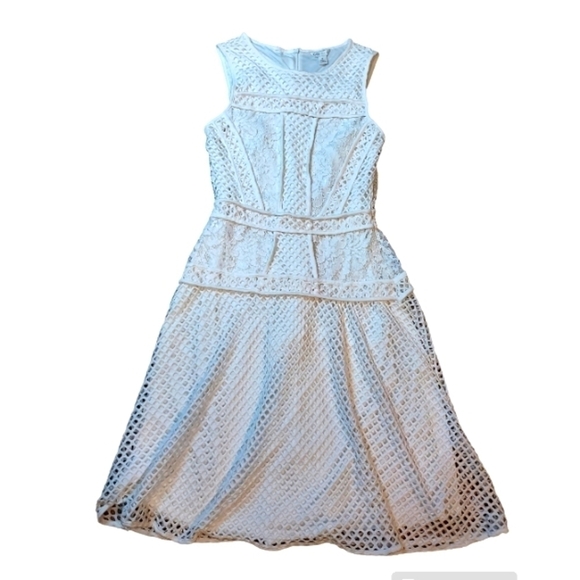 Cato size 2 knit dress fish net white dress - Picture 4 of 16